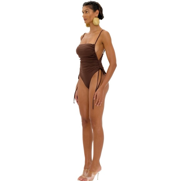 NWT ANDREA IYAMAH ADAN COCOA ONE PIECE SWIMSUIT - Picture 2 of 4